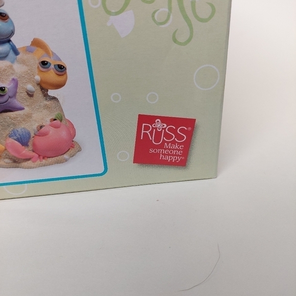 Russ Berrie The Sea Peepers w/ Sand Castle Ceramic Bank - Picture 3 of 9